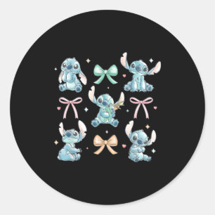 & Scrump Coquette Style Bows Valentine's Day Classic Round Sticker