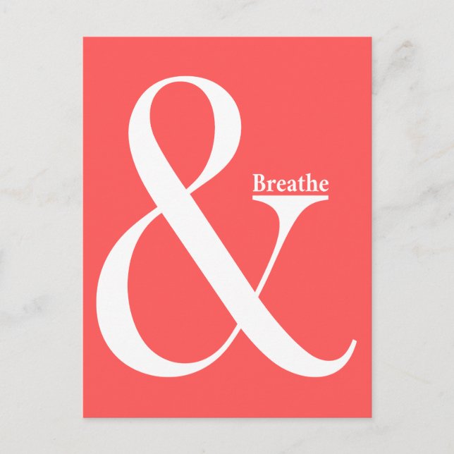 Ampersand And Breathe Holiday Postcard (Front)