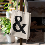 Ampersand | And Symbol Modern Minimalist Simple Tote Bag<br><div class="desc">A simple stylish ampersand 'and' symbol printed big and bold in a modern minimalist style in contemporary black typography.</div>