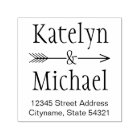Ampersand Arrow Wedding Monogram Return Address
