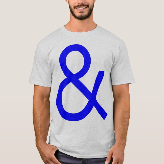 Ampersand - Blue on light T-Shirt (Front)