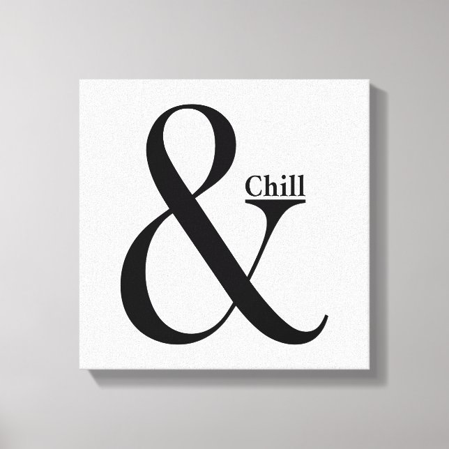 Ampersand Chill Canvas Print (Front)