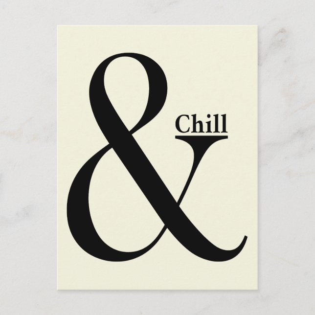Ampersand Chill Holiday Postcard (Front)