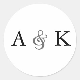 Ampersand Elegance: Grey Envelope Seals