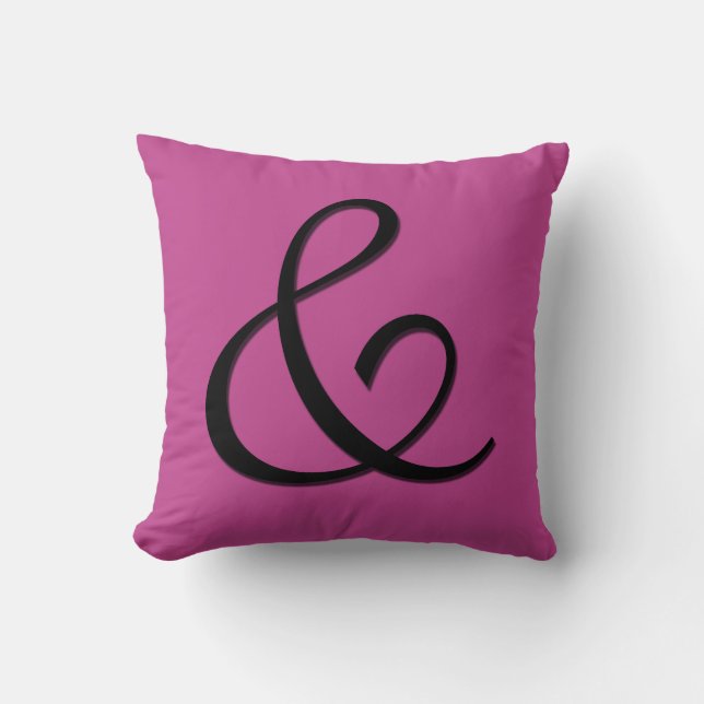 Ampersand Initial letter Monogram - cushion (Front)