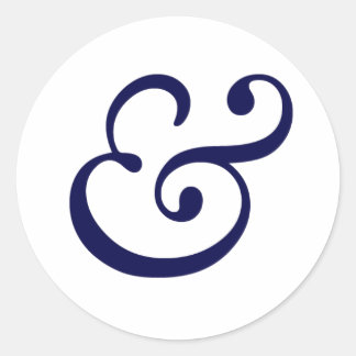 Ampersand is pretty classic round sticker