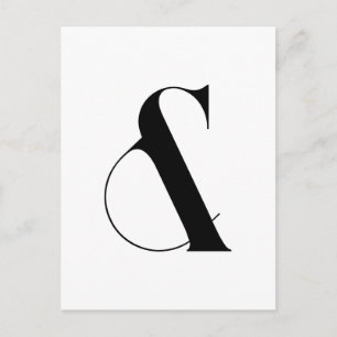 Ampersand Minimalist Modern Art Postcard