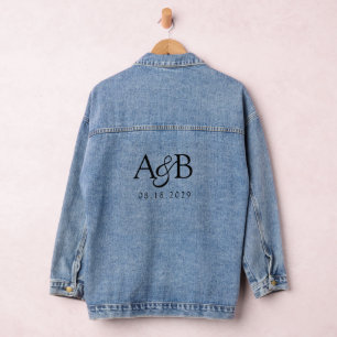 Ampersand Monogram and Wedding Date Denim Jacket