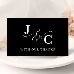 Ampersand Monogram Personalised Wedding Thank You Card