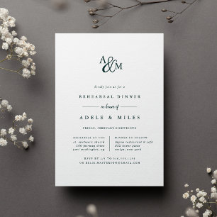 Ampersand Monogram Rehearsal Dinner Invitation