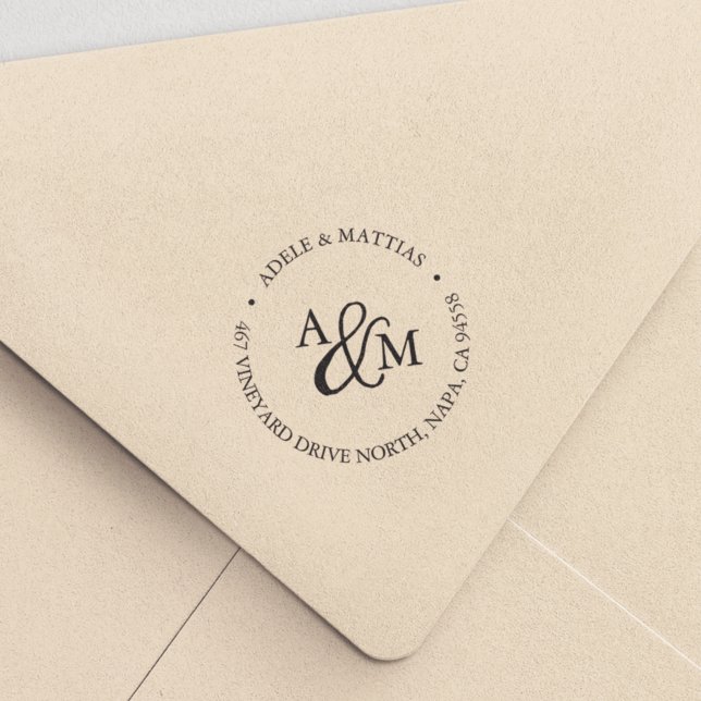 Ampersand Monogram Return Address Self-inking Stamp (Creator Uploaded)