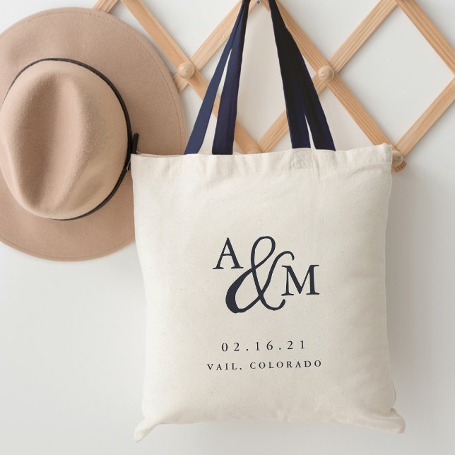 Ampersand Monogram Wedding Welcome Tote Bag (Creator Uploaded)