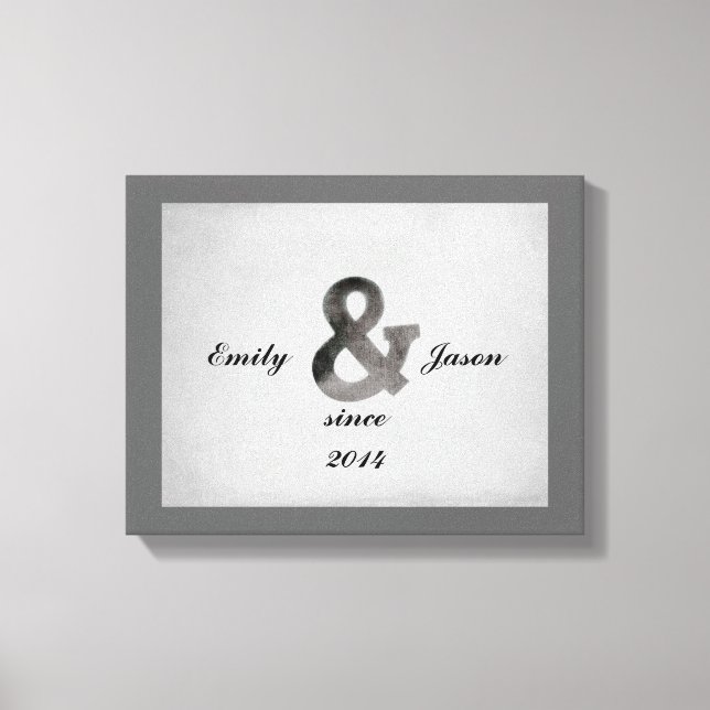 ampersand on wrapped canvas personalised (Front)