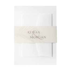 Ampersand Palm Leaf Beach Tropical Branch Invitation Belly Band