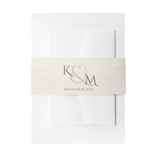 Ampersand Palm Leaf Beach Tropical Branch Invitation Belly Band