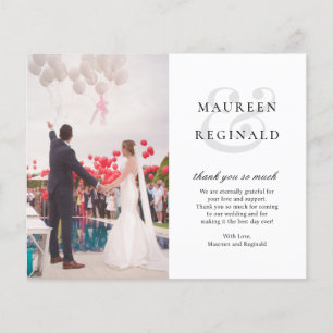 Ampersand Photo Budget Wedding Thank You Card