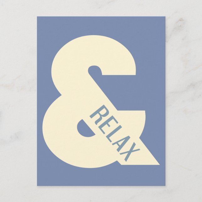 Ampersand Relax Minimalist Postcard (Front)