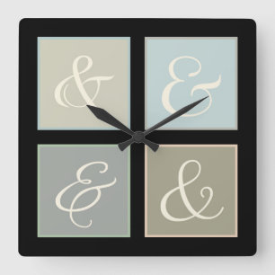 Ampersand Square Wall Clock