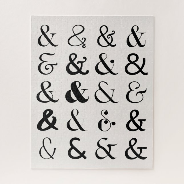Ampersand Symbols Jigsaw Puzzle (Vertical)