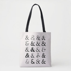 Ampersand Symbols Tote Bag