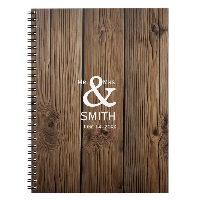 ampersand wedding guest book planner notebook (Front)