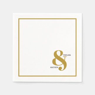 Ampersand with Names Wedding Napkins