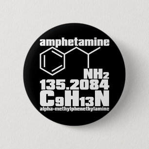 amphetamine 6 cm round badge