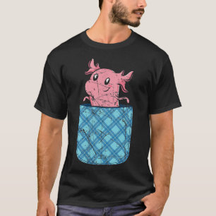 Amphibian Meican Salamander Pet Cute Pocket Aolotl T-Shirt