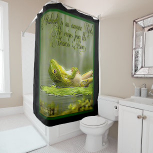 Amphibian Models: Frog Laze 01-02 Shower Curtain