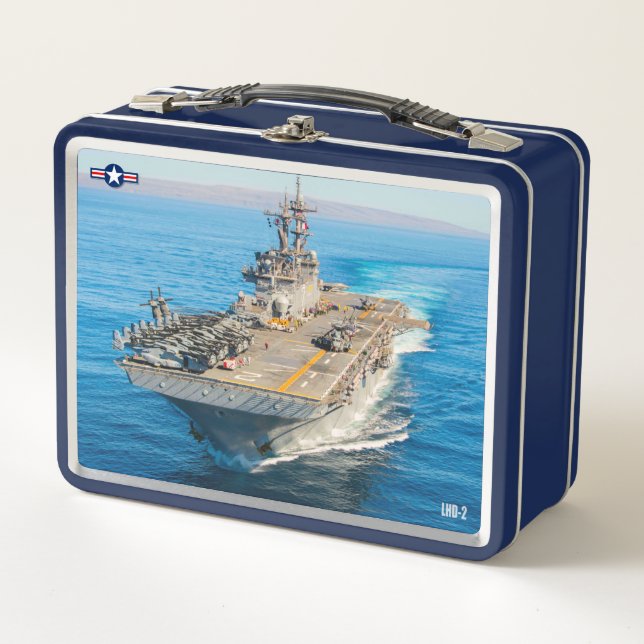 AMPHIBIOUS ASSAULT SHIP – LHD METAL LUNCH BOX (Front)