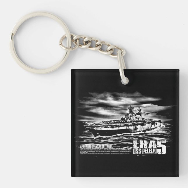 Amphibious assault ship Peleliu Aif keychain (Front)