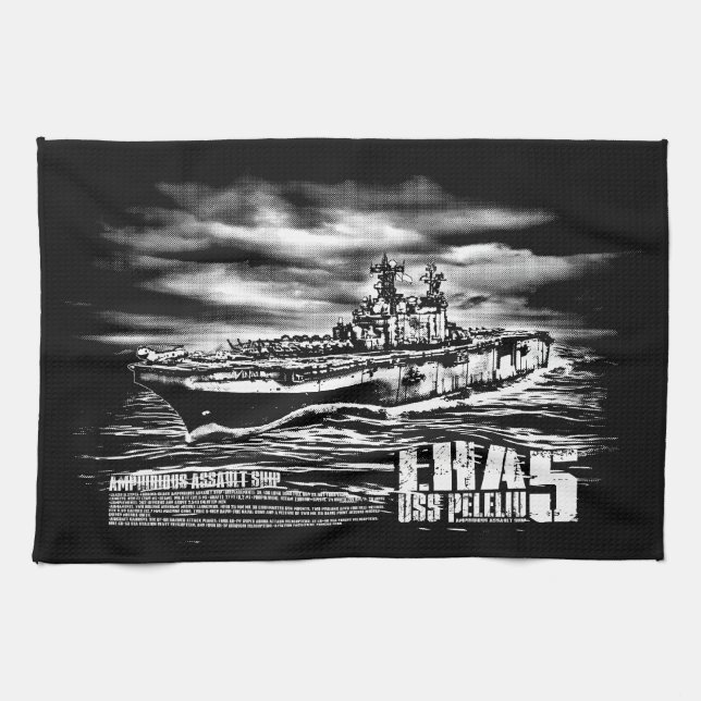 Amphibious assault ship Peleliu Dawsonsf kitchent Tea Towel (Horizontal)