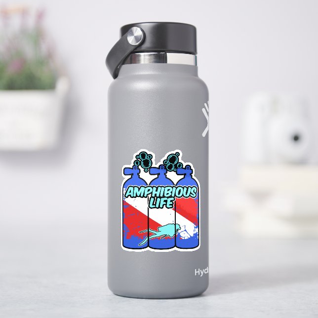 Amphibious Life Scuba Diving Sticker (HydroFlask)
