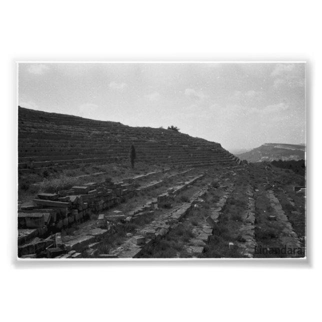 Amphitheatre Limestone Quarry in the Crimea Photo Print (Front)
