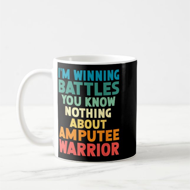 Ampu Warrior Leg Ampu Arm Ampu Leg Amputation Coffee Mug (Left)