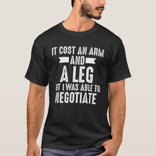 Amputee Able To Negotiate Funny Leg Amputee Awaren T-Shirt (Front)