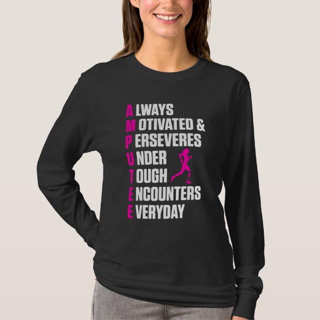 Amputee Humour Definition Leg Arm Funny Recovery T-Shirt (Front)