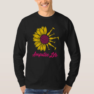 Amputee Humour Flower Life Leg Arm Recovery T-Shirt