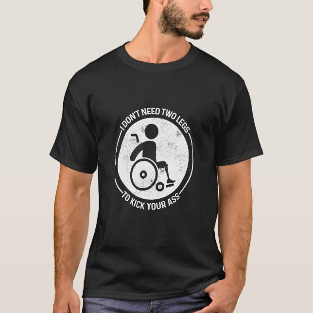 Amputee Humour Full Time Leg Arm Funny Recovery T-Shirt (Front)