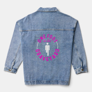 Amputee Humour One Foot Leg Funny Recovery Denim Jacket