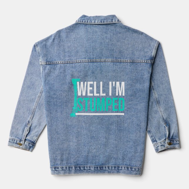 Amputee Humour Stumped Leg Arm Funny Recovery  1  Denim Jacket (Back)