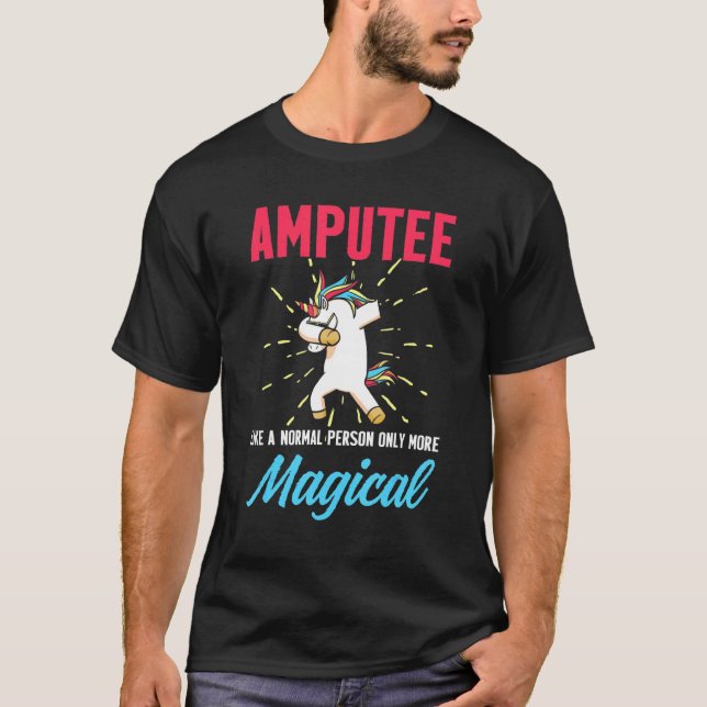 Amputee Humour Unicorn Leg Arm Funny Recovery T-Shirt (Front)