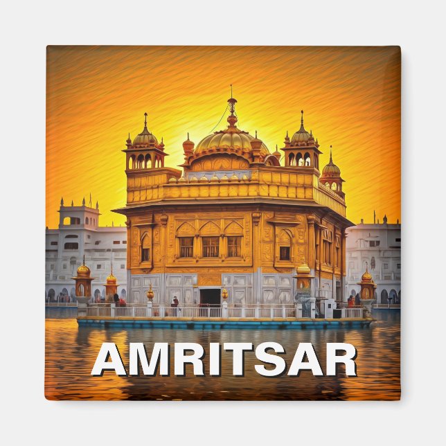 Amritsar Golden Temple Magnet (Front)