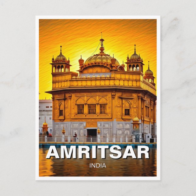 Amritsar Golden Temple Postcard (Front)