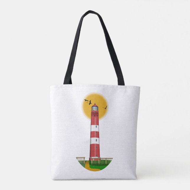 Amrum Lighthouse Germany Tote Bag (Back)