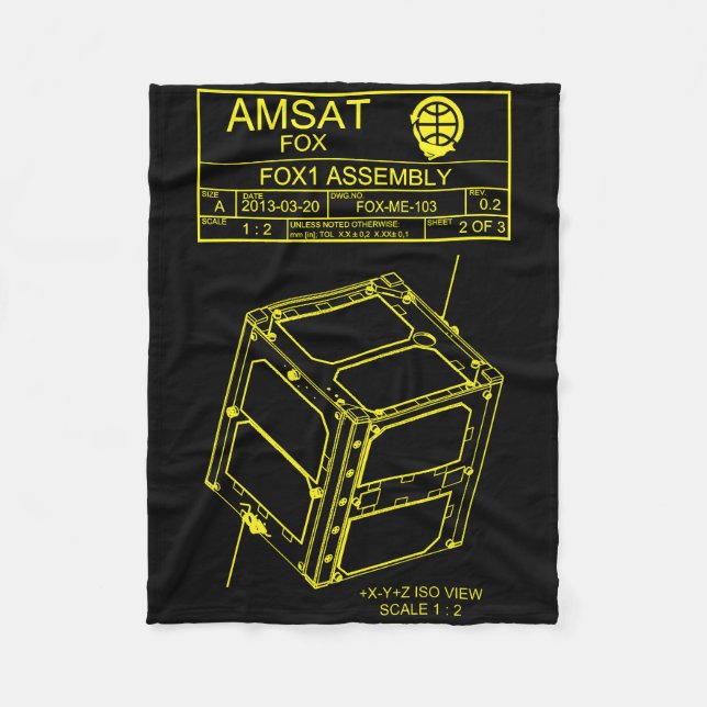 AMSAT Fox-1 Assembly Blanket (Front)