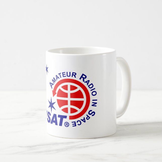 AMSAT Logo Coffee Mug (Front Right)