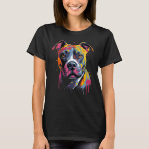 Amstaff American Staffordshire Terrier Colorful Pu T-Shirt