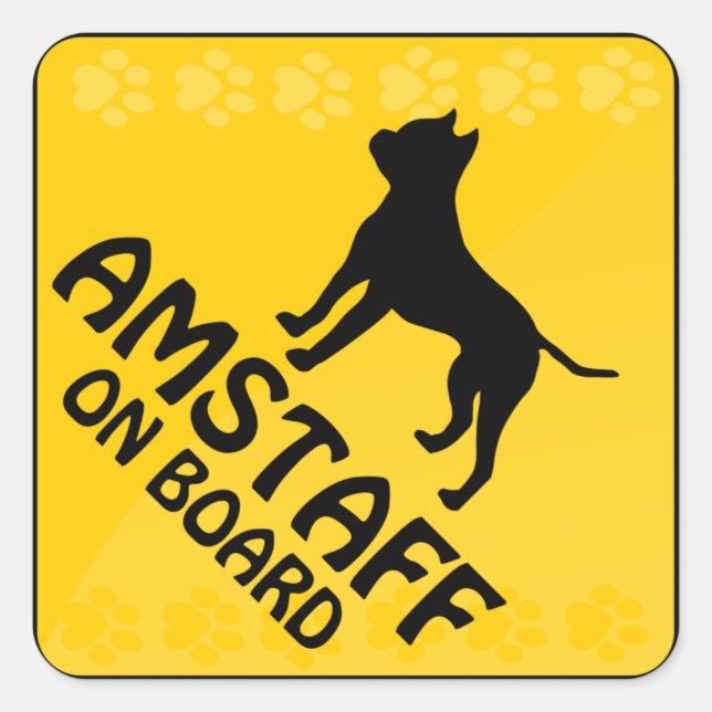 Amstaff Crossing [Xing] Square Sticker (Front)
