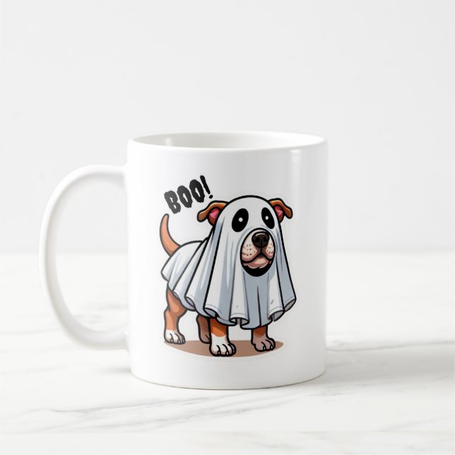 AmStaff Ghost Costume Coffee Mug (Left)